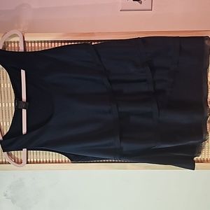 ❤ ANN TAYLOR LOFT TIERED RUFFLE TANK TOP, large BLUE